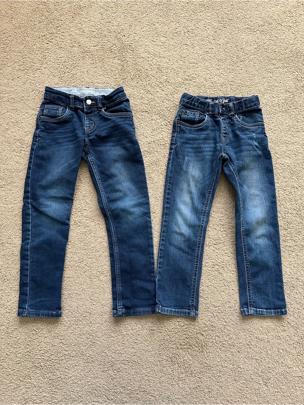 Cat & Jack Boys Dark Blue Denim Jeans Duo